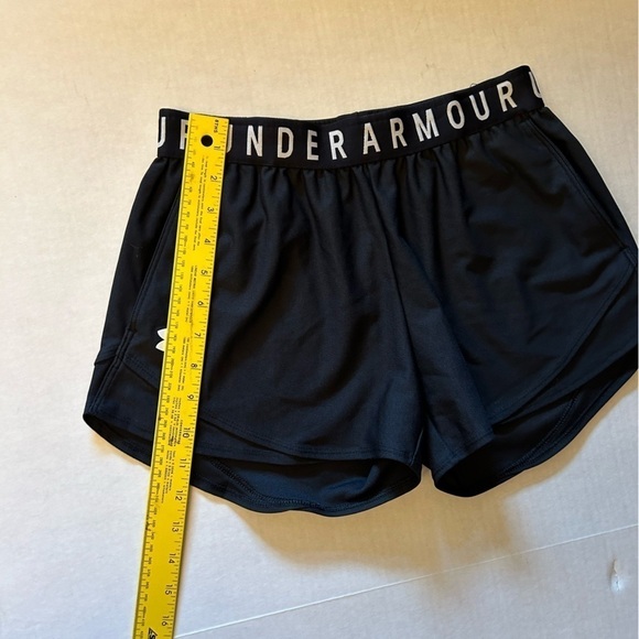 Under Armour Heat Gear loose fit Play up Twist black shorts w/pockets Sz-S. R11 - Picture 9 of 10